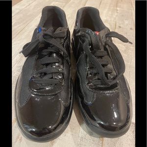 PRADA America's Cup Leather Patchwork Snea…